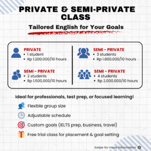 Kelas Privat Bahasa Inggris