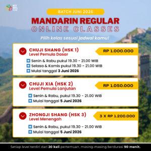 Kelas Reguler Bahasa Mandarin