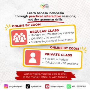 Kelas Reguler Bahasa Indonesia